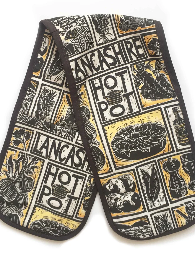 Lancashire-hot-pot-illustrated-recipe-double-oven-glove-lino-cut-Kate-Guy