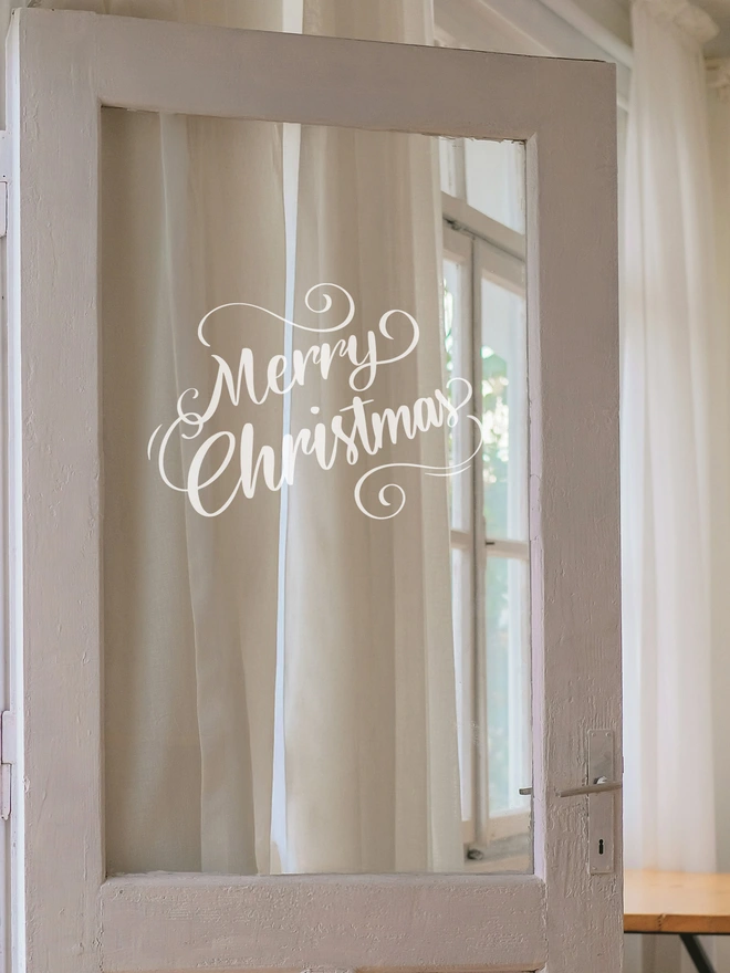 Vintage merry christmas wall sticker