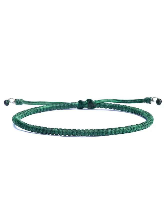 green cord bracelet for men