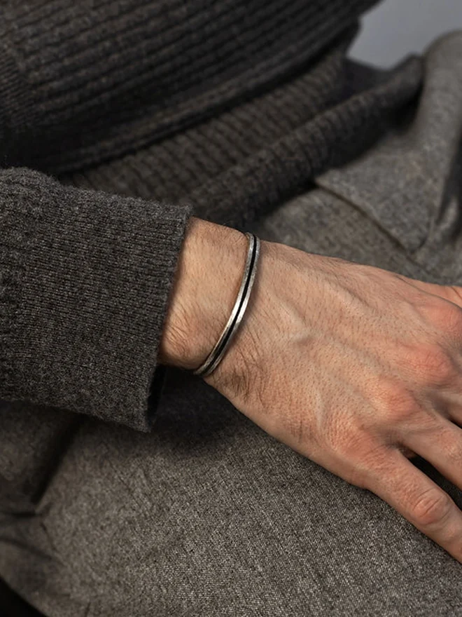 silver cuff for men