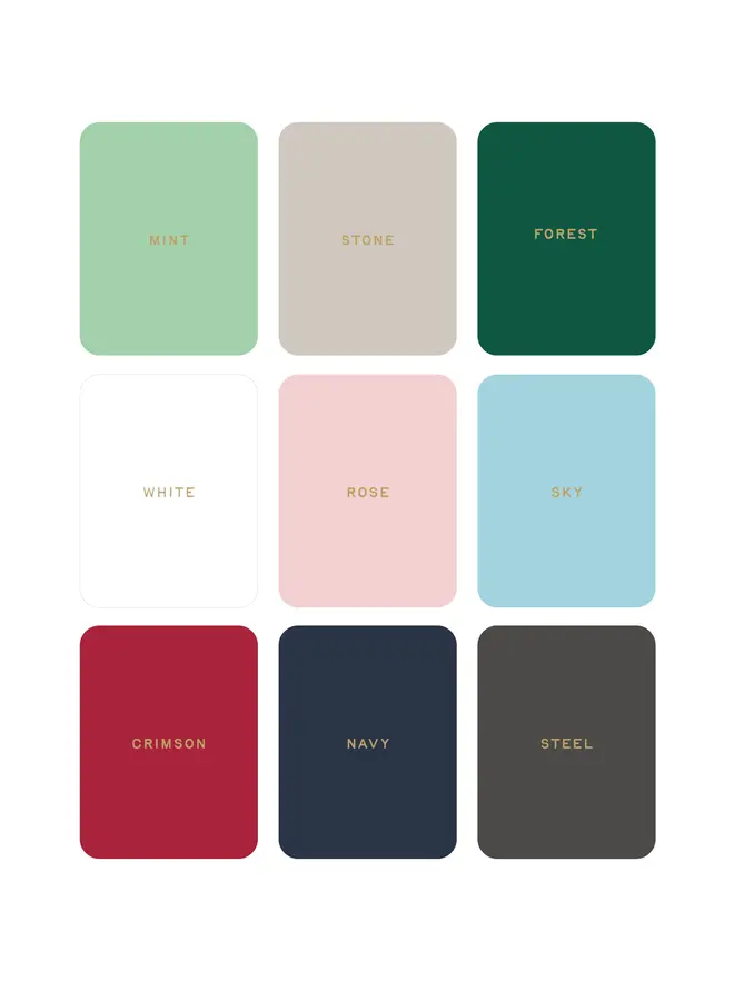 personalised notebook cover colours