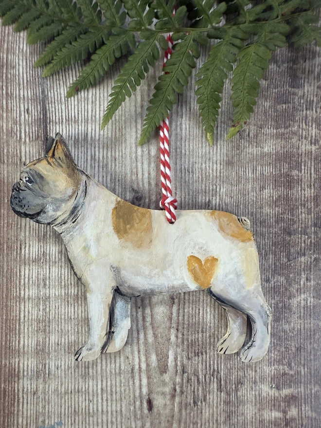French bulldog Christmas decoration 