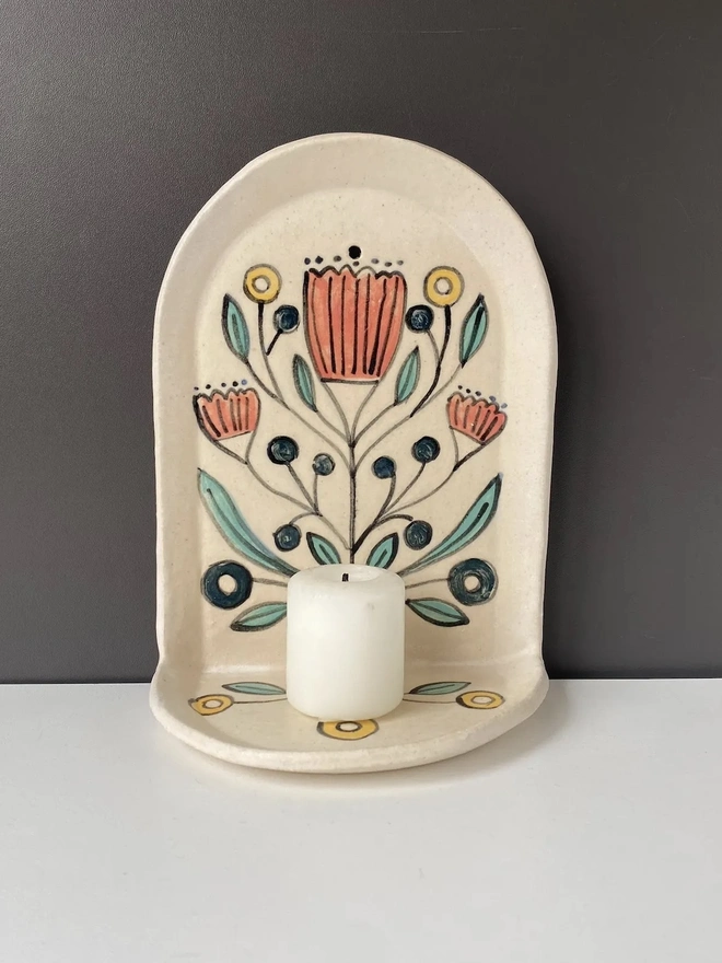 Handmade Flower Candle Holder