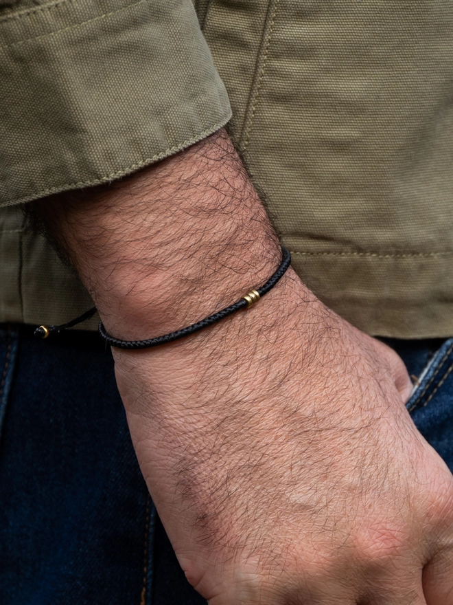 men brass minimal bracelet