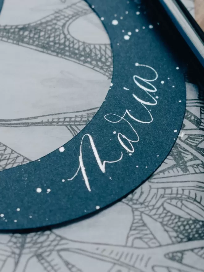 Crescent Moon Shape Place Card