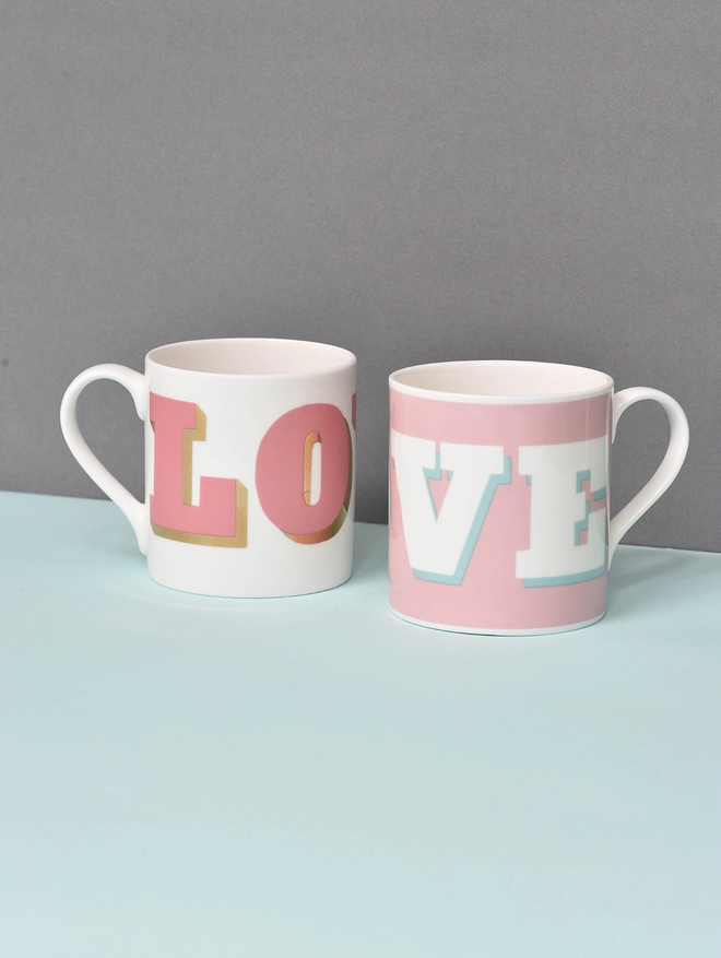 Pink Love mugs