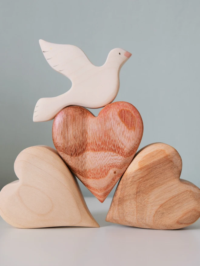  Wooden Dove Toy 