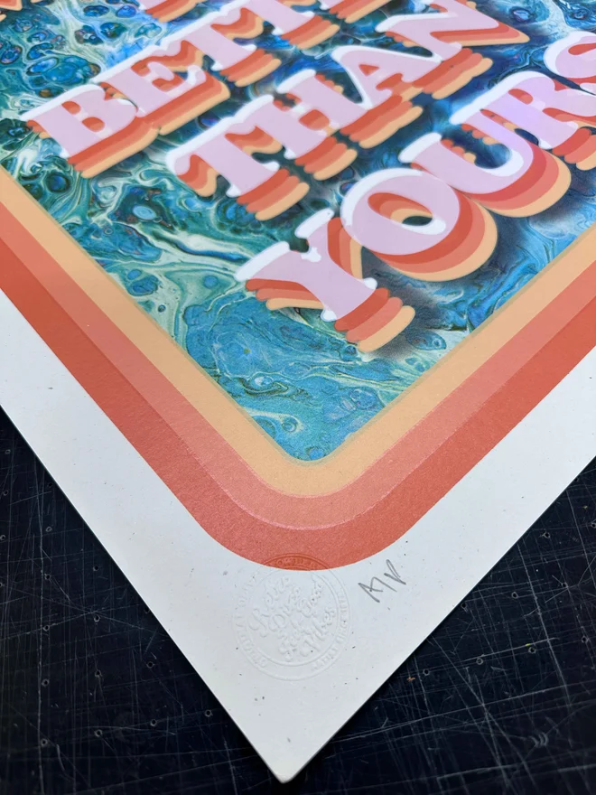 my music screenprint retro themed typography