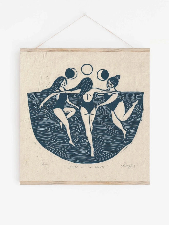 Women Of The Water Linoprint