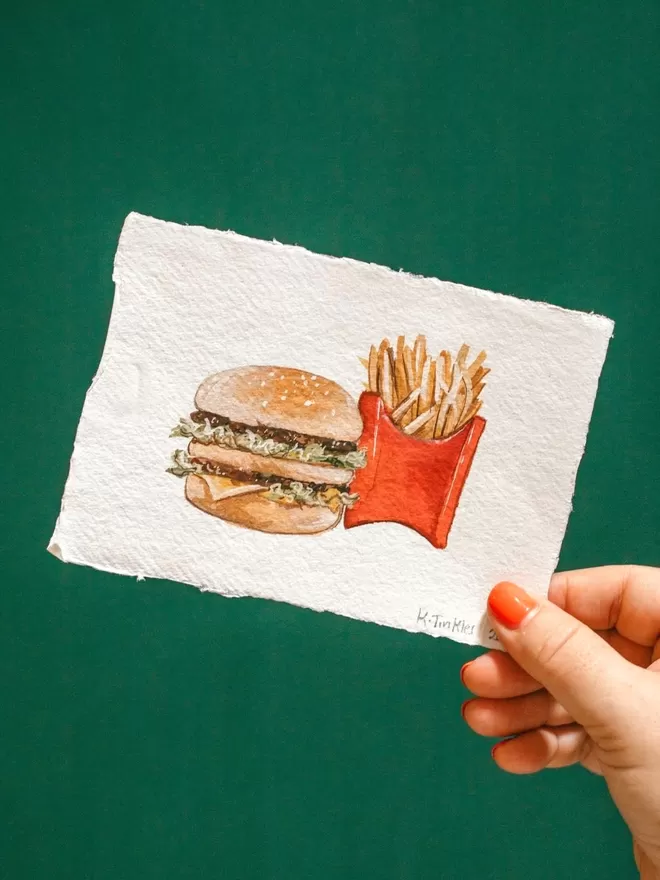 Katie Tinkler illustration of a burger.
