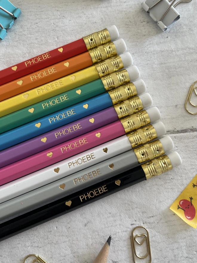 Personalised Writing Pencils (Set of 10)