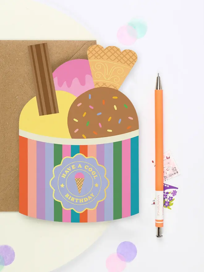 Ice-Cream Birthday Card