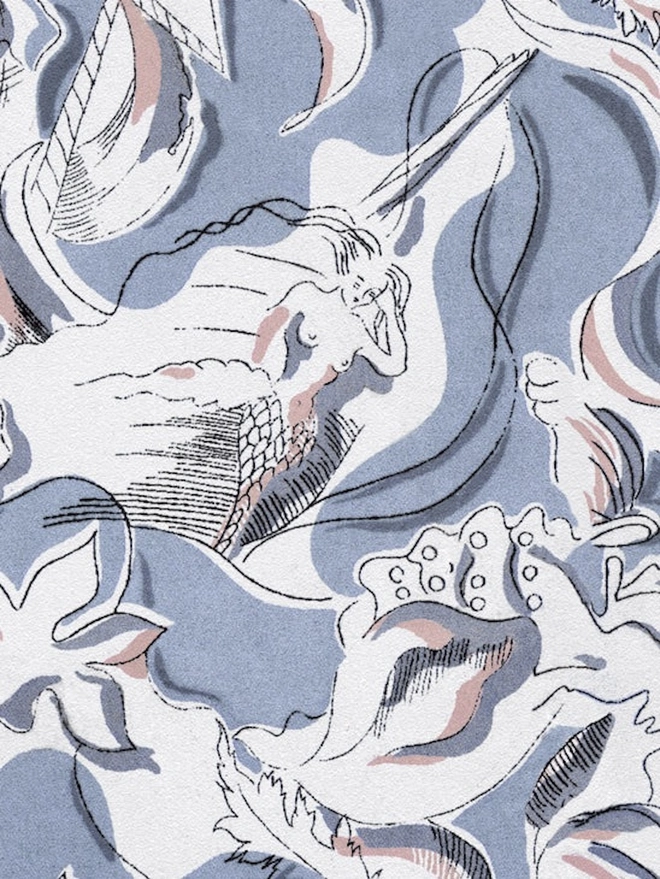 Dali's Mermaid Blue Dreams Wallpaper