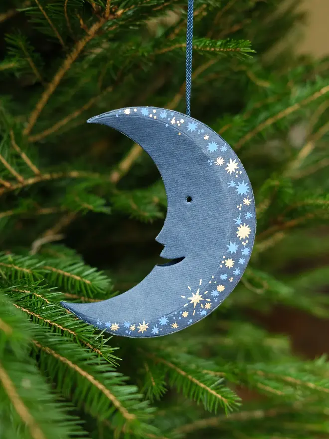 Midnight Man On The Moon Decoration (Set Of 6)