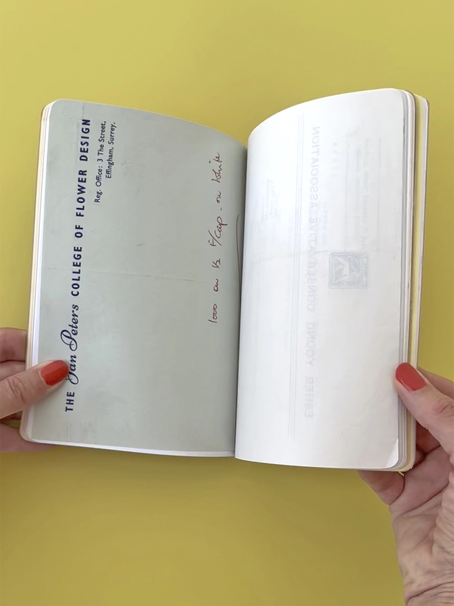 picture showing an example of the inside pages of the vintage paper notebook