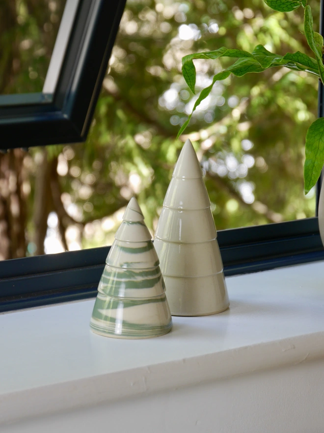 Handmade ceramic christmas tree decoration