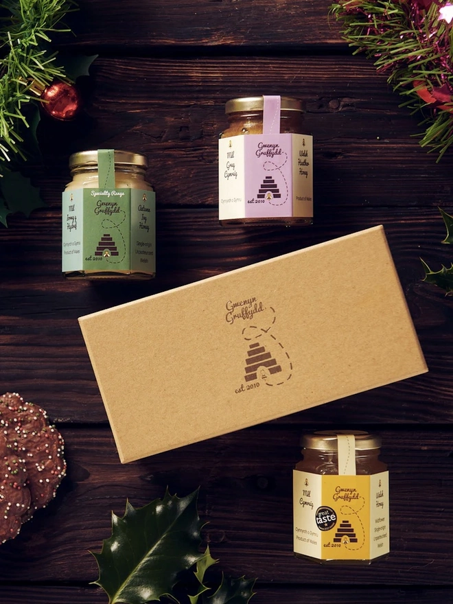 Trio of British Honey Boxed Gift Set, 3 x 142g