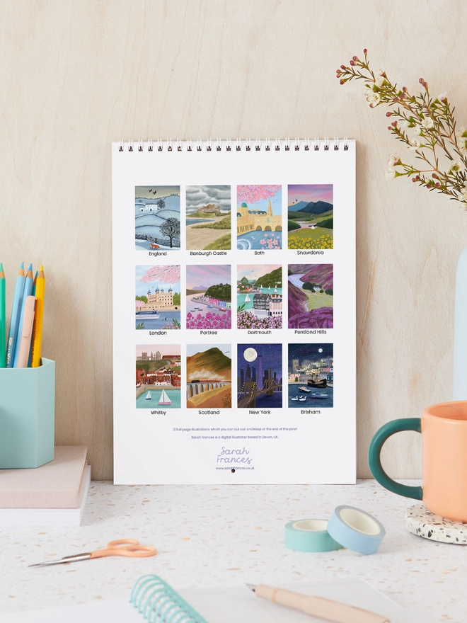 2026 Travel Calendar by Sarah Frances