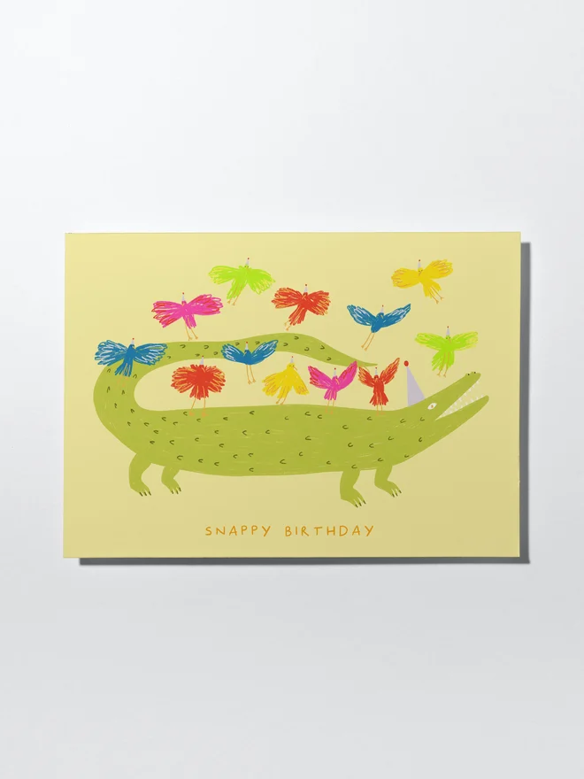 'Snappy Birthday' Crocodile Card 
