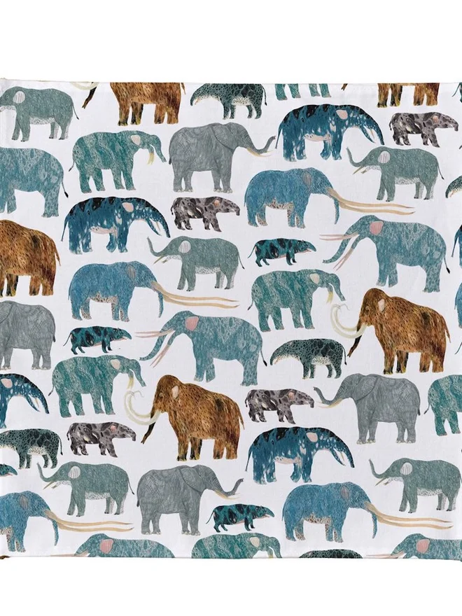 Extinct Elephants Handkerchief Pocket Square