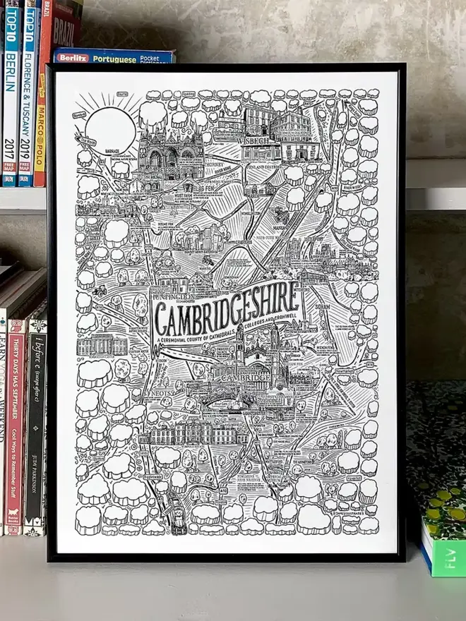 Cambridgeshire Poster Wall Art Print