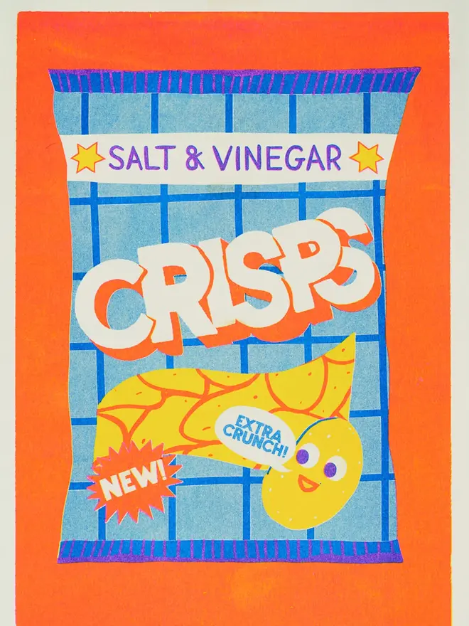 Crisps Risograph Print