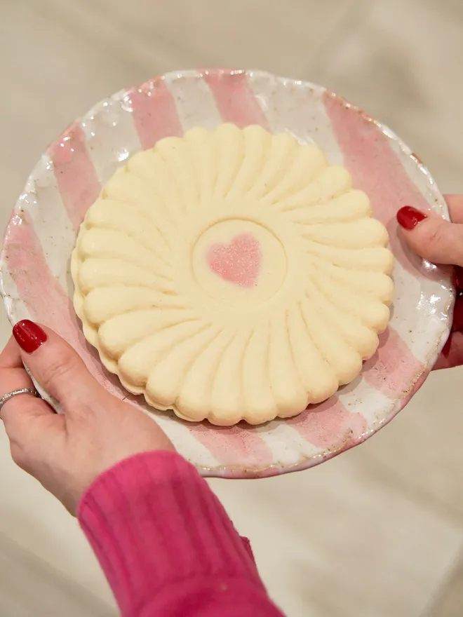 Jammie Dodger biscuit giant chocolate with a heart in the middle.