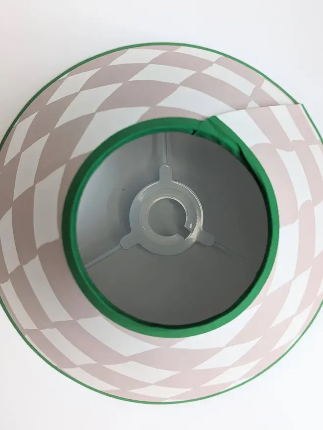 Check Hand Painted Coolie Lampshade