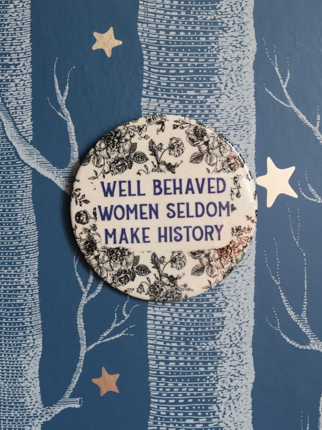 emma puddick pottery well behaved women plaque black vintage on wall