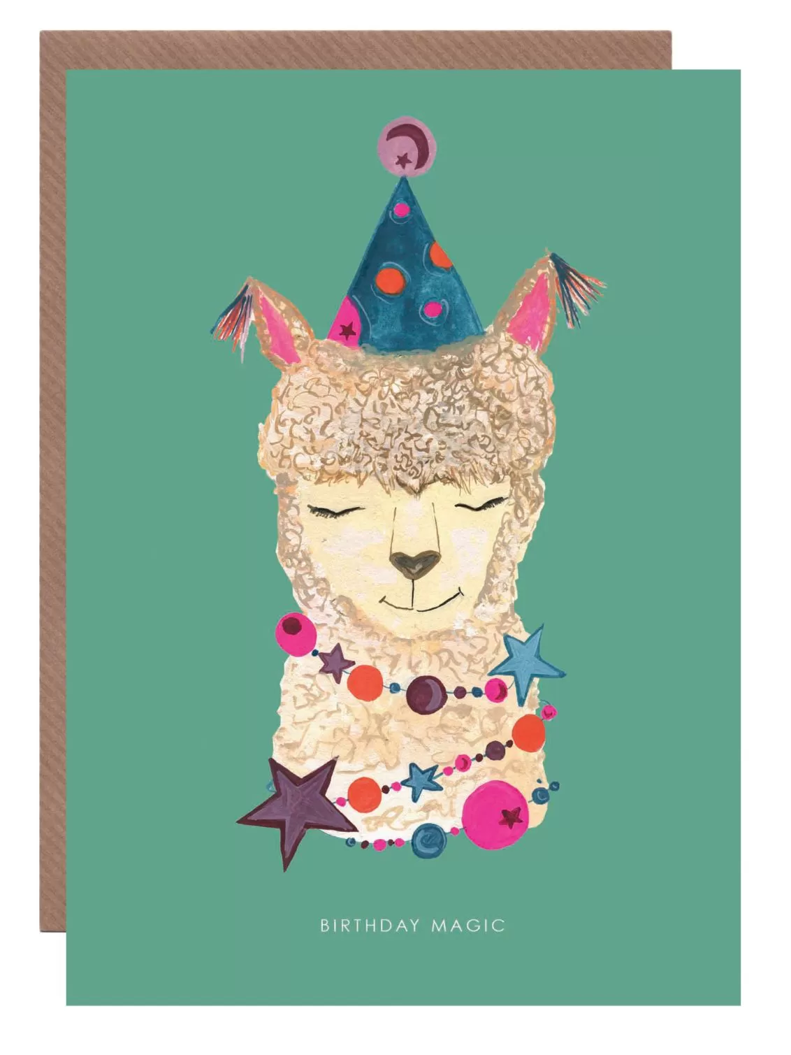 Image of the magic alpaca on the card.