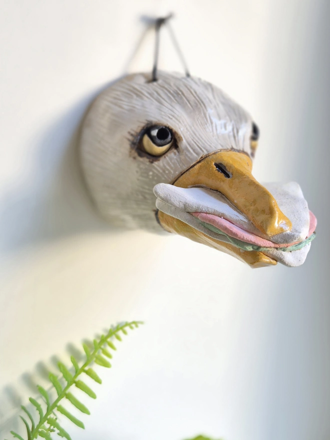 Pesky Seagull With ham sandwich 