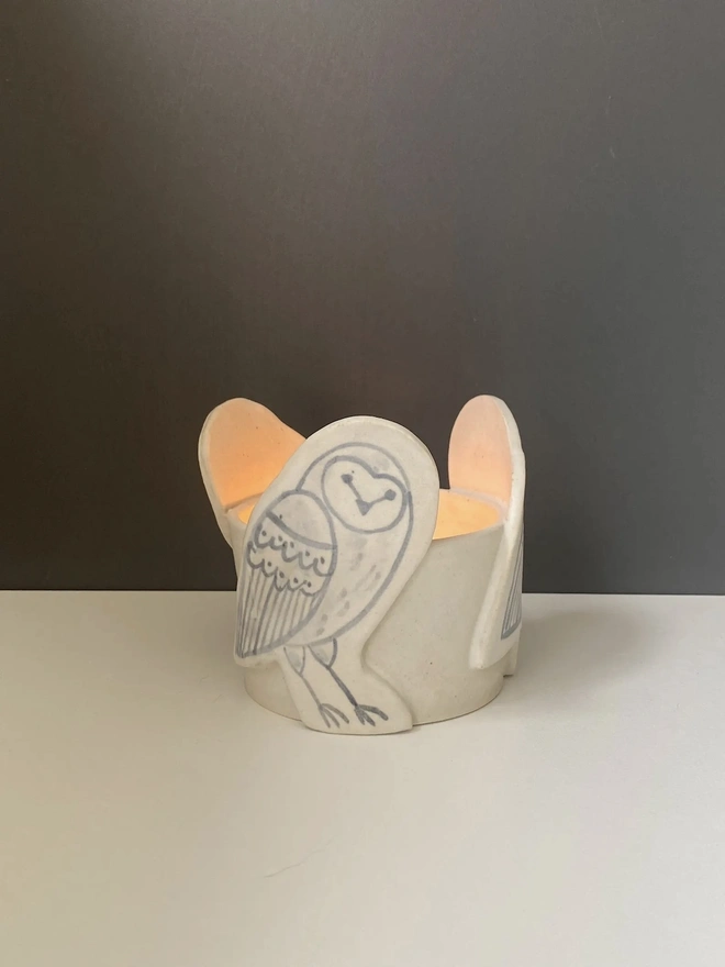 Owl Tea Light Holder