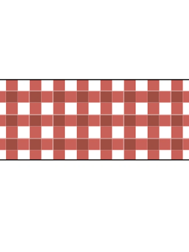 Red Gingham Paper Tape