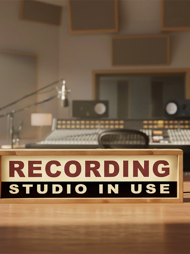 recording studio light sign