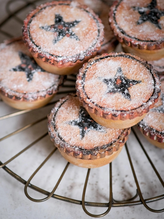 A festive handpainted wooden mince pie designed to become part of your family’s Christmas Eve tradition, with a special place for a note to Santa.
