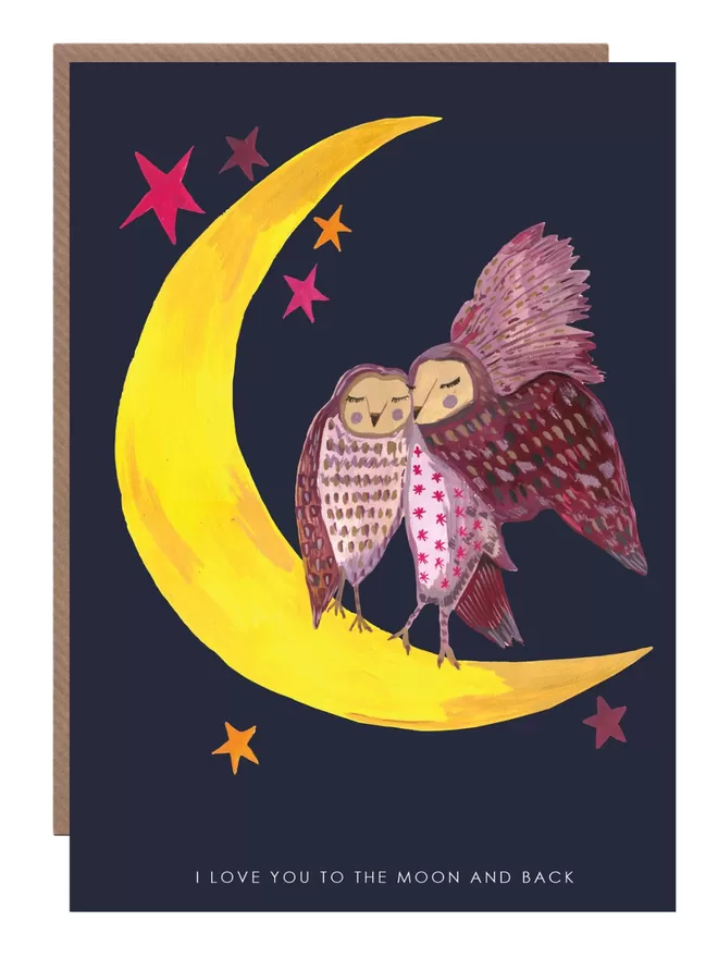 Owls I love you to the moon and back cards