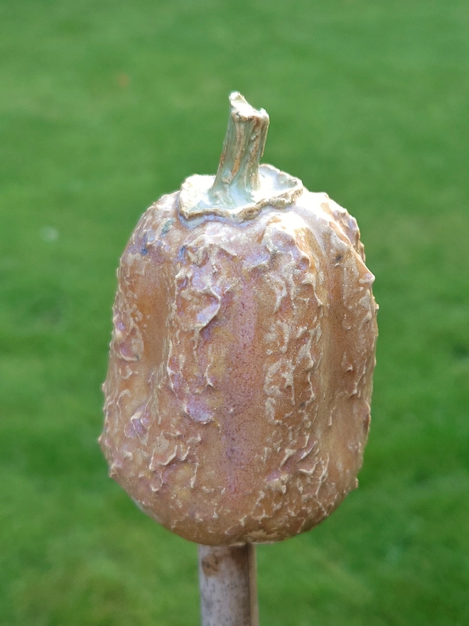 Pumpkin cane topper home decor