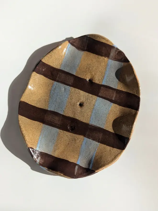 Gingham Wavy Soap Dish