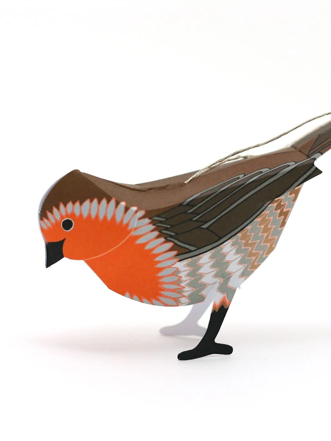 Card With 3D Robin Ornament