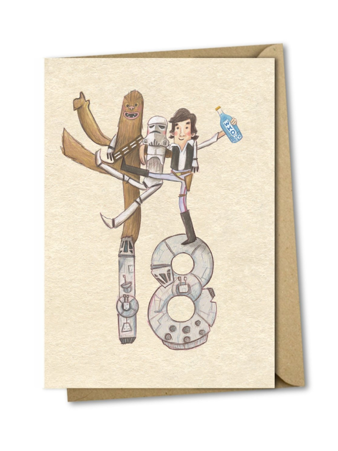 star wars 18th birthday card