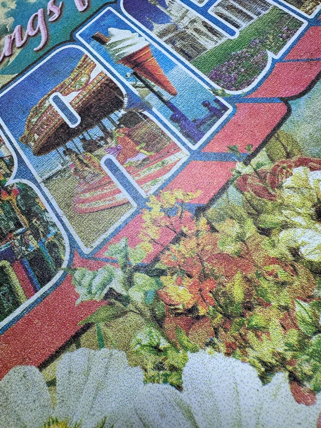 greetings from brighton postcard close up 