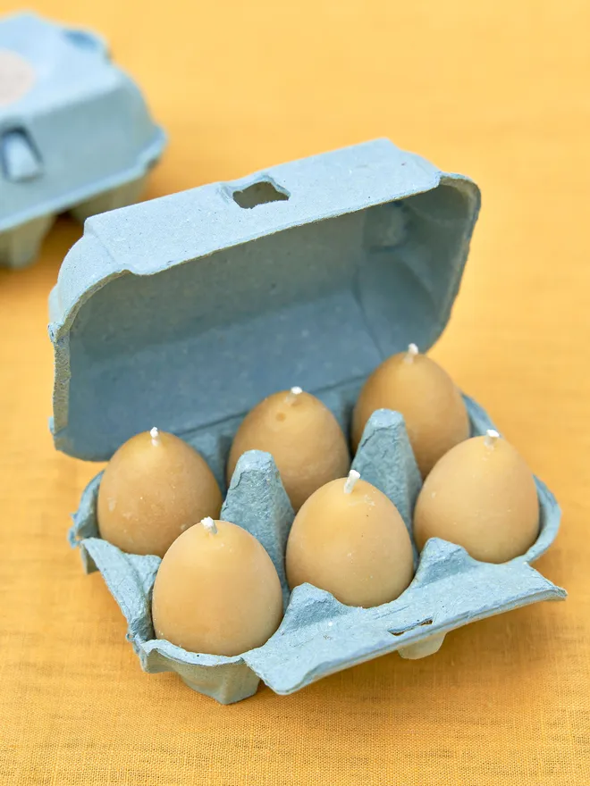 Beeswax egg candles