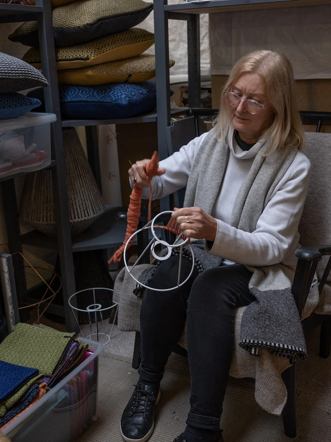 Jane Lampshade weaving