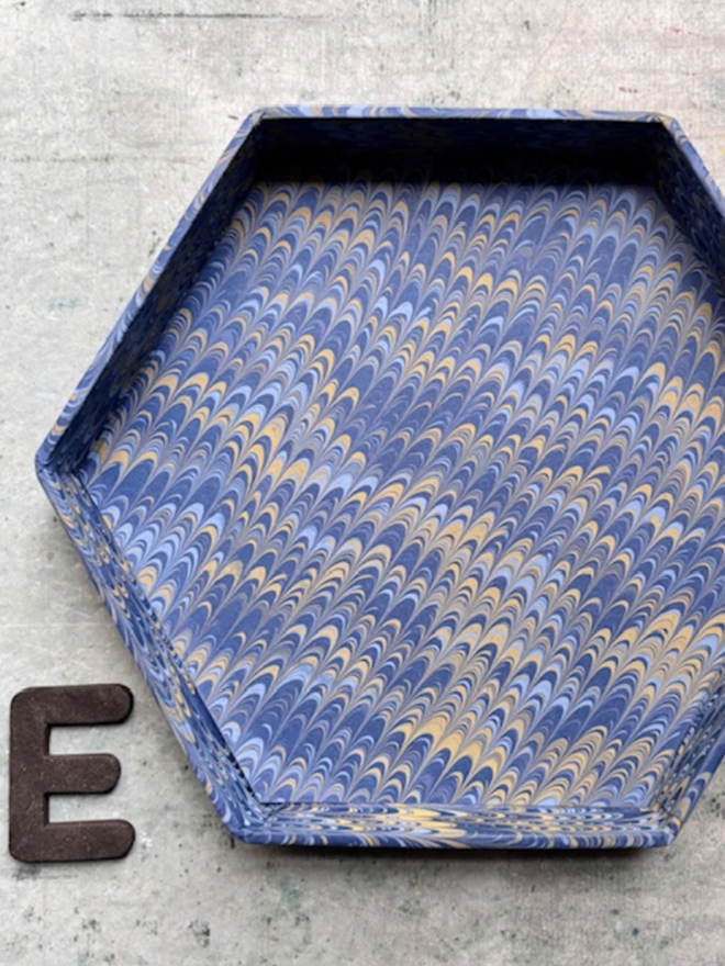 Hexagonal Large Trinket Tray. A trinket tray in E