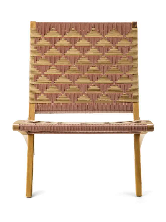 Burnt ochre lounge chair front