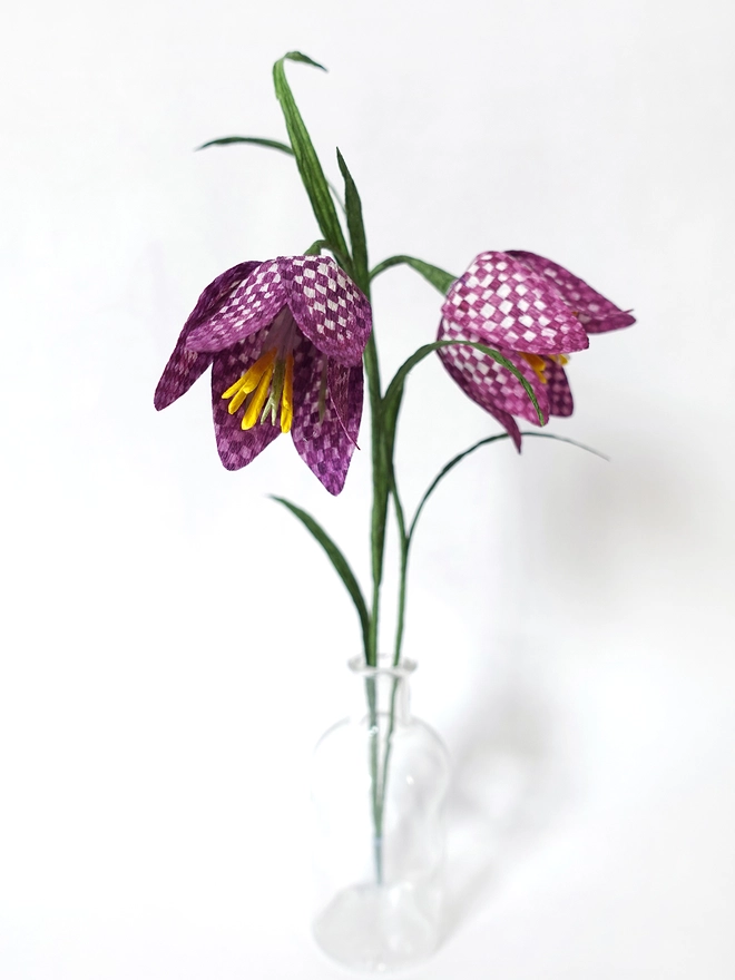 Crepe Paper Snake's-Head Fritillary DIY Kit