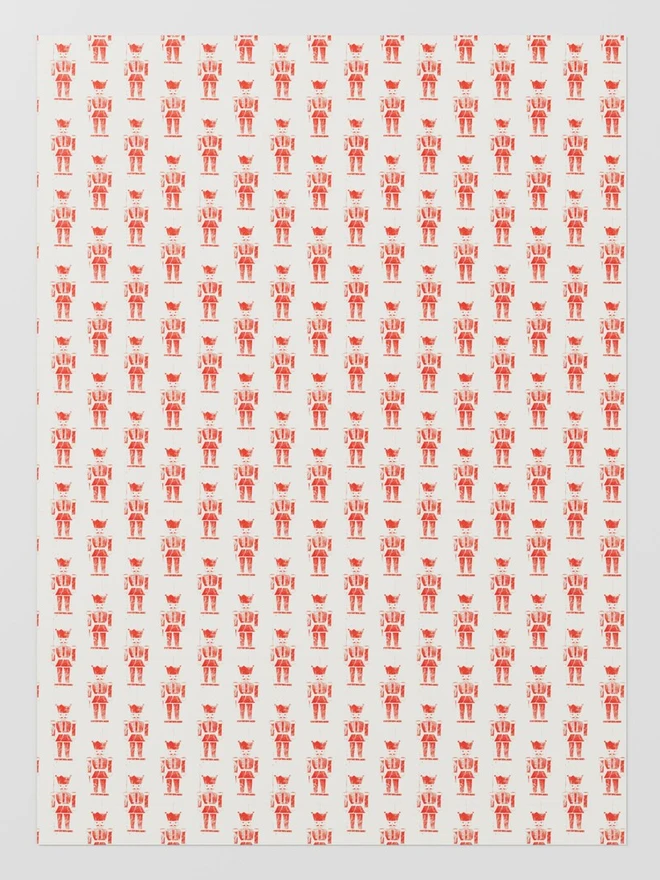Red Nutcracker Wrapping Paper