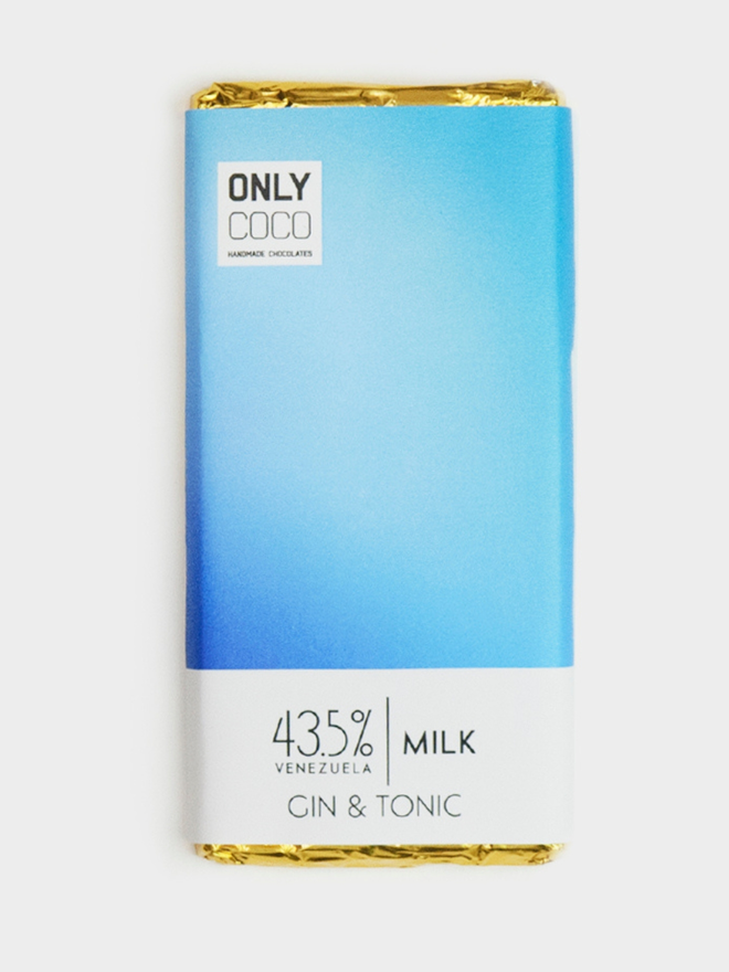 Gin & Tonic Milk Chocolate Bar - 43.5% Venezuelan