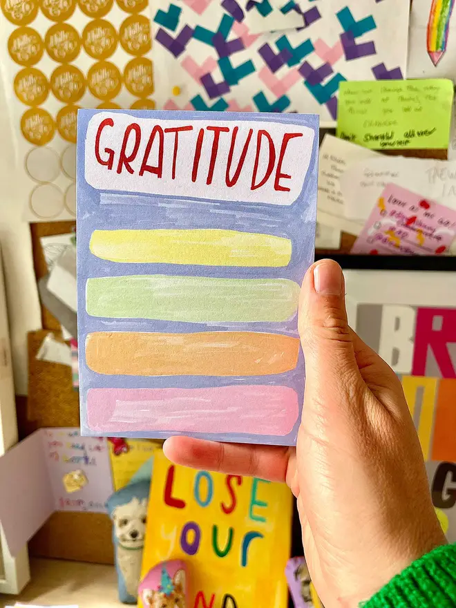 Use this handy Jotter to make a list of the things you're grateful for :)
