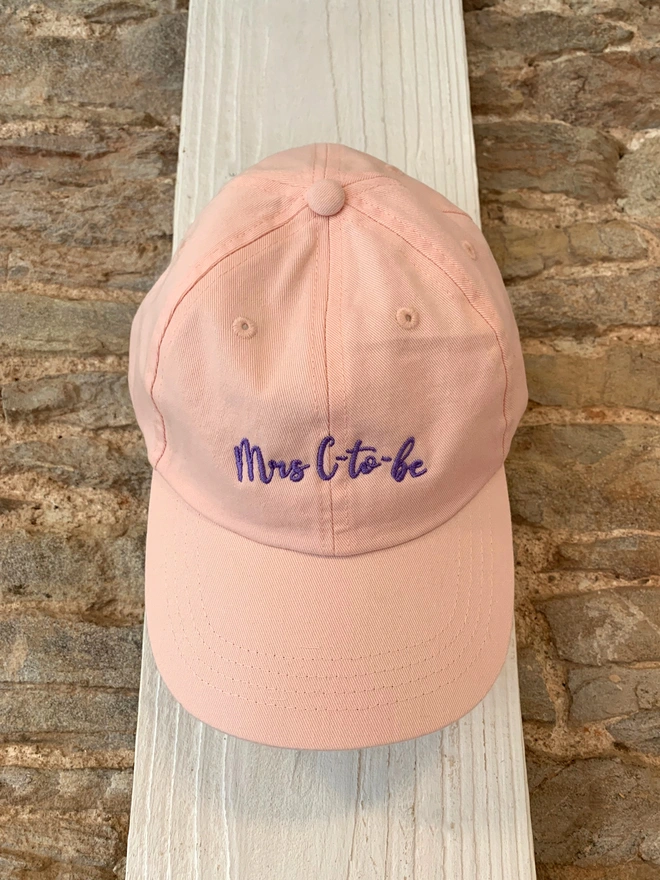 Personalised Slogan Cap Pink